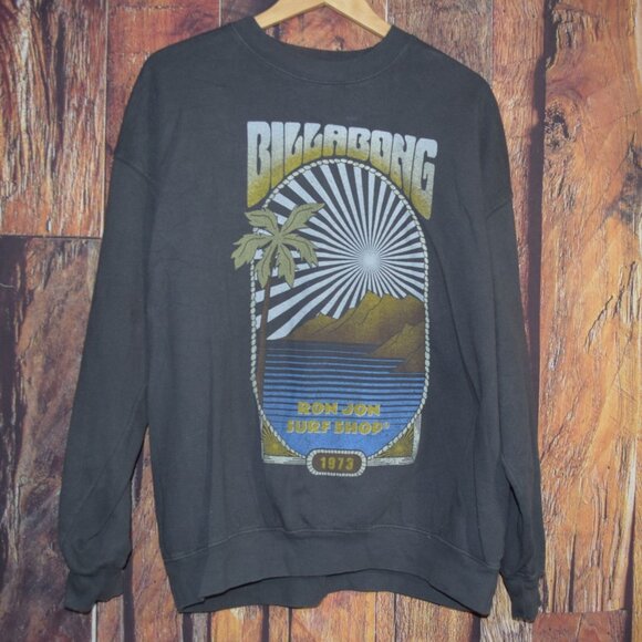 BILLABONG Women's Sz L Oversized Crewneck SWEATSHIRT - Picture 1 of 5